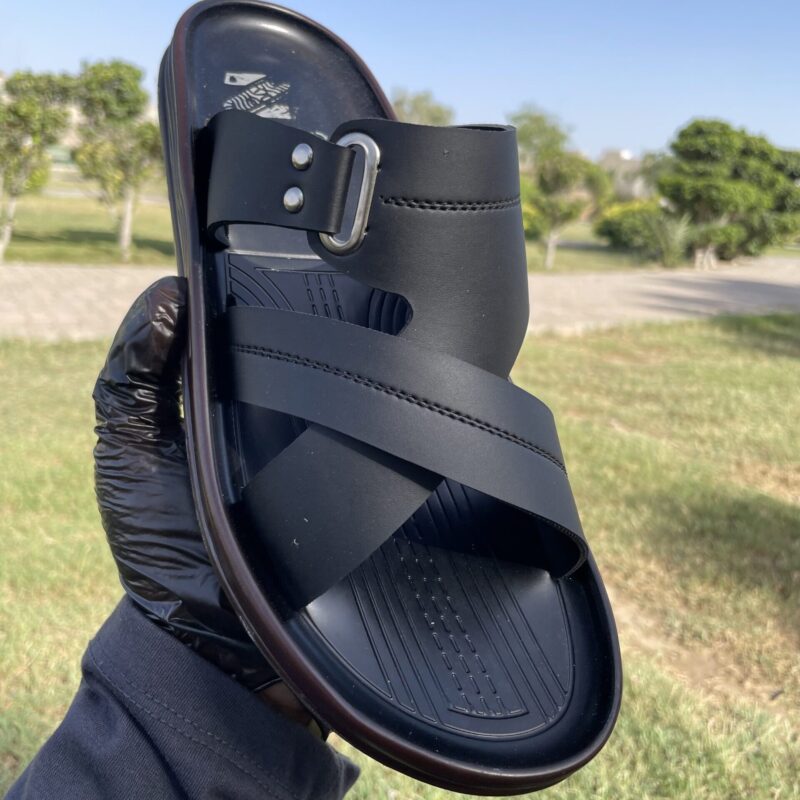 AeroStride Men’s Cross Strap Slides – Sleek Comfort with Anti-Slip Sole